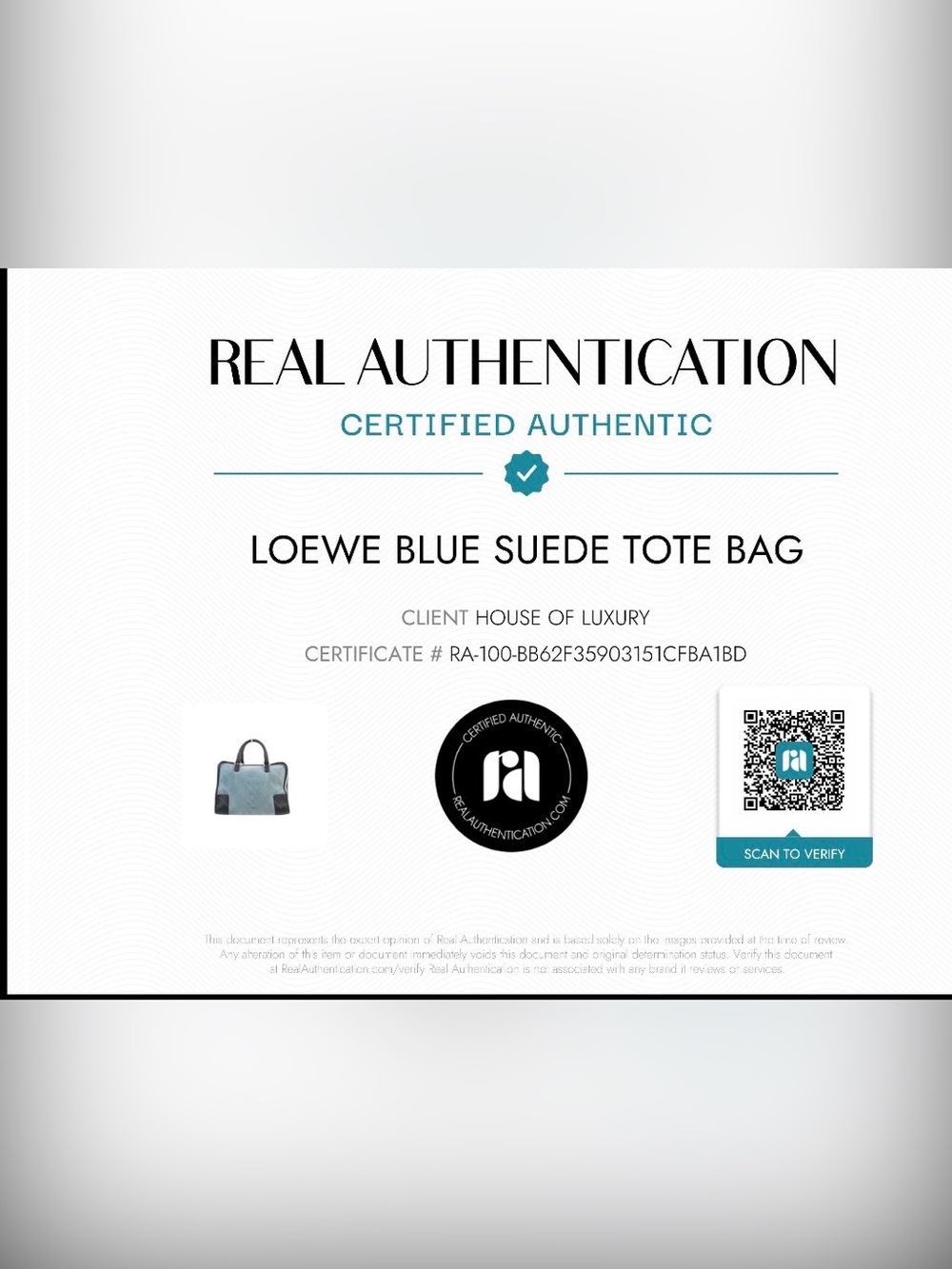 FINAL PRICE Loewe Blue Suede Tote with Black Leather Trim - Picture 2 of 7